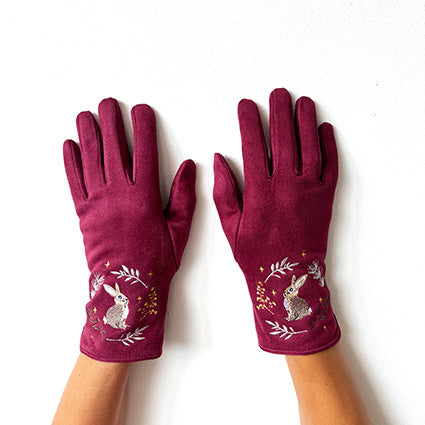 Secret Garden Wine Rabbit Gloves