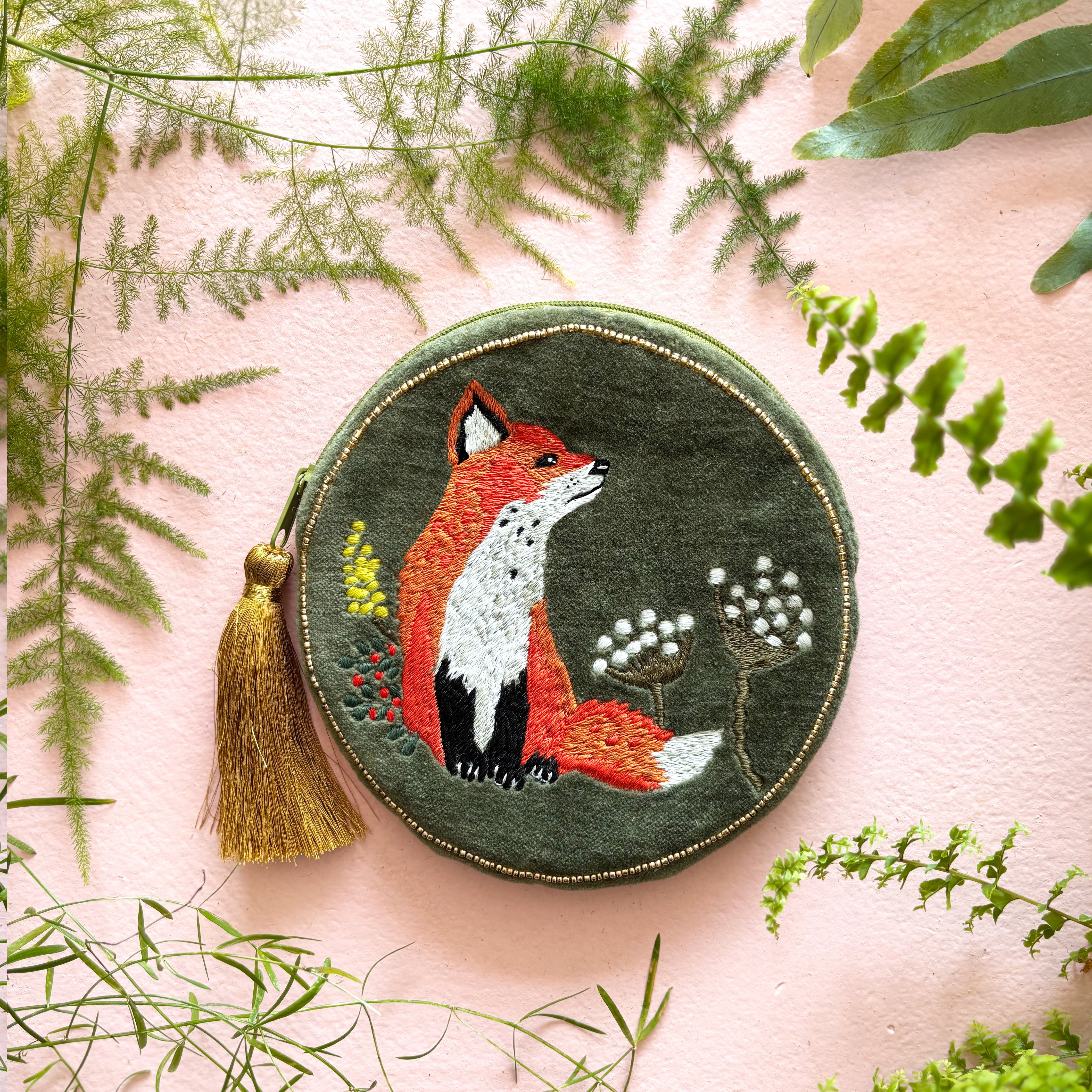 Secret Garden Round Fox Purse