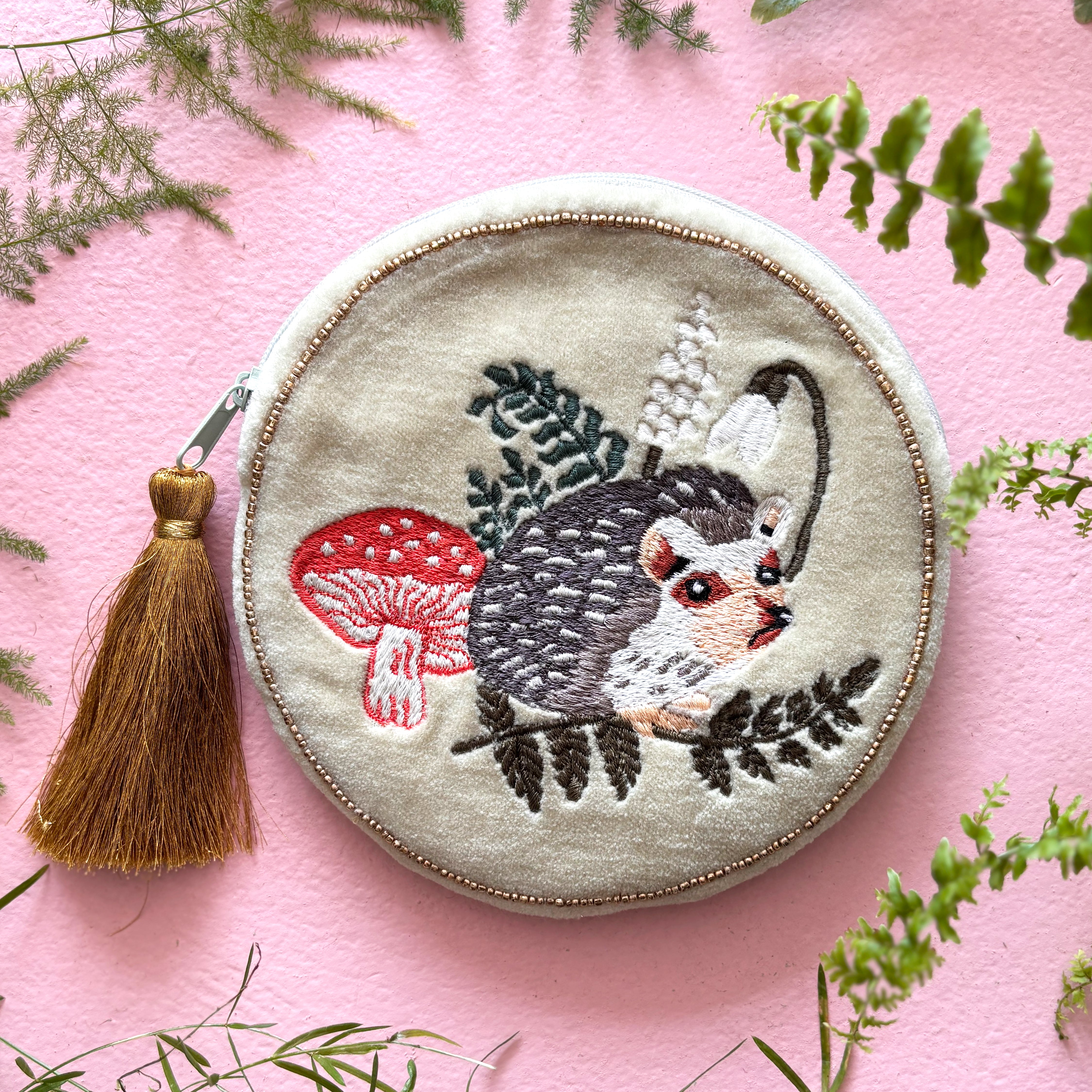 Secret Garden Round Hedgehog Purse