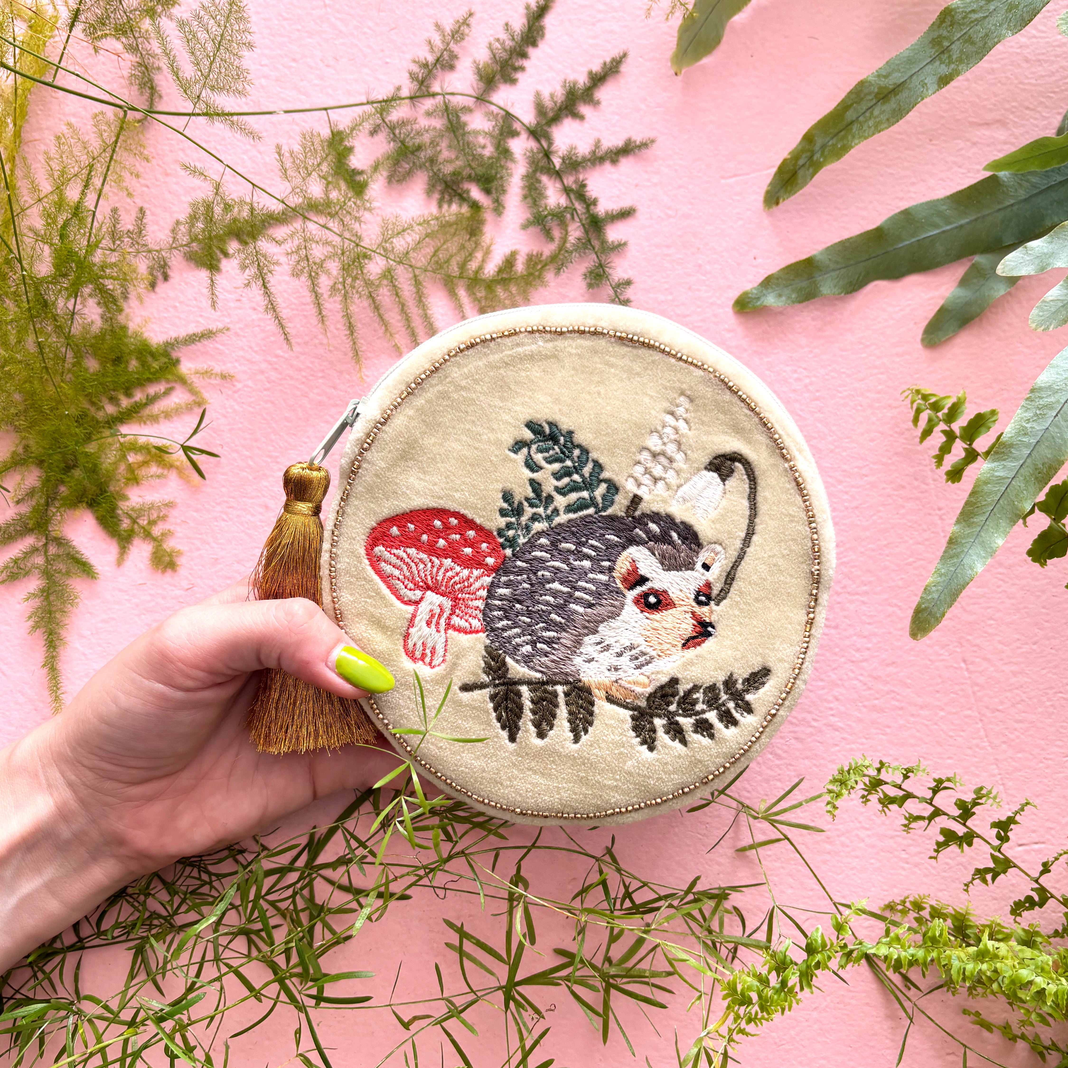 Secret Garden Round Hedgehog Purse