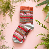 Secret Garden Robin Fair Isle Socks