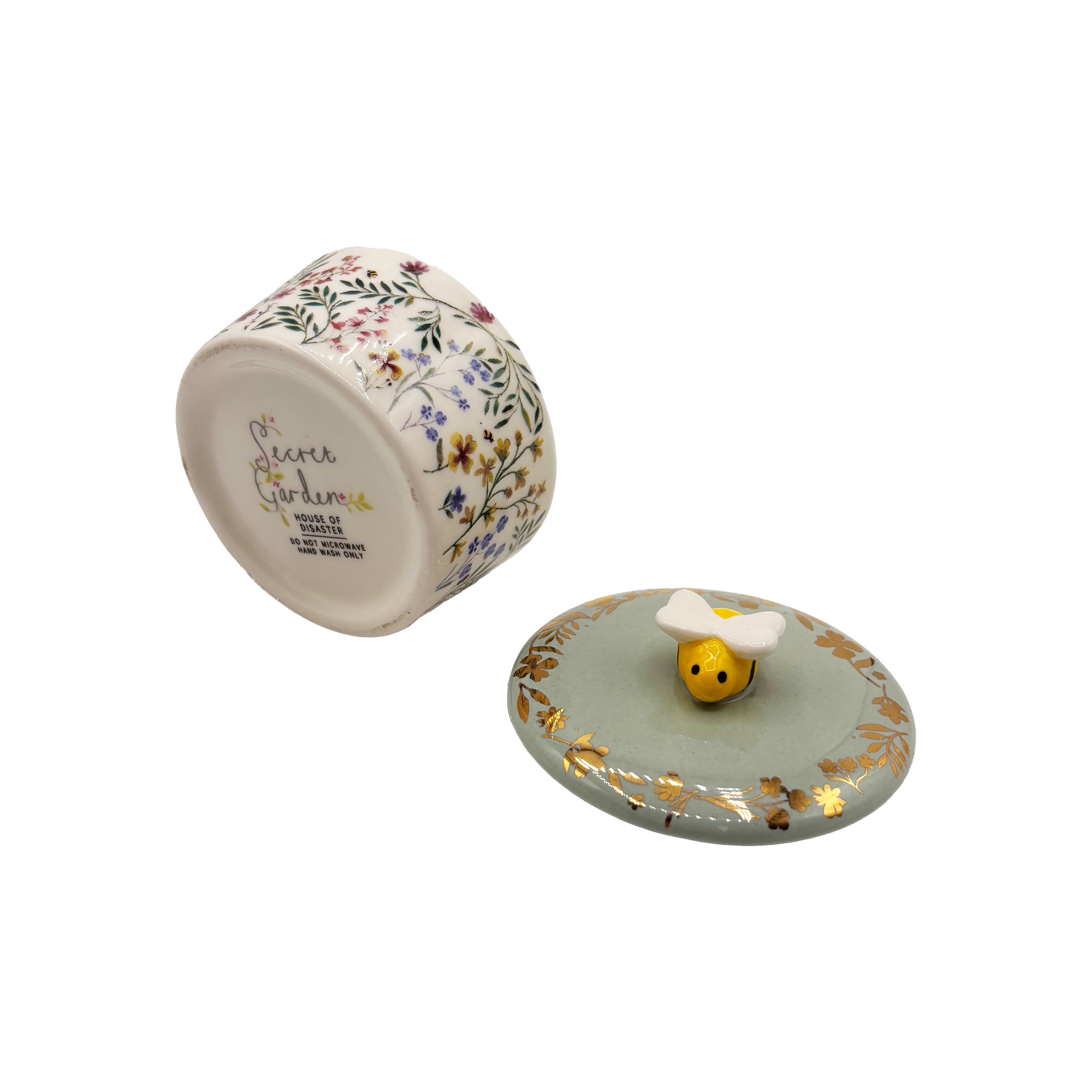 Secret Garden Bee Trinket Pot