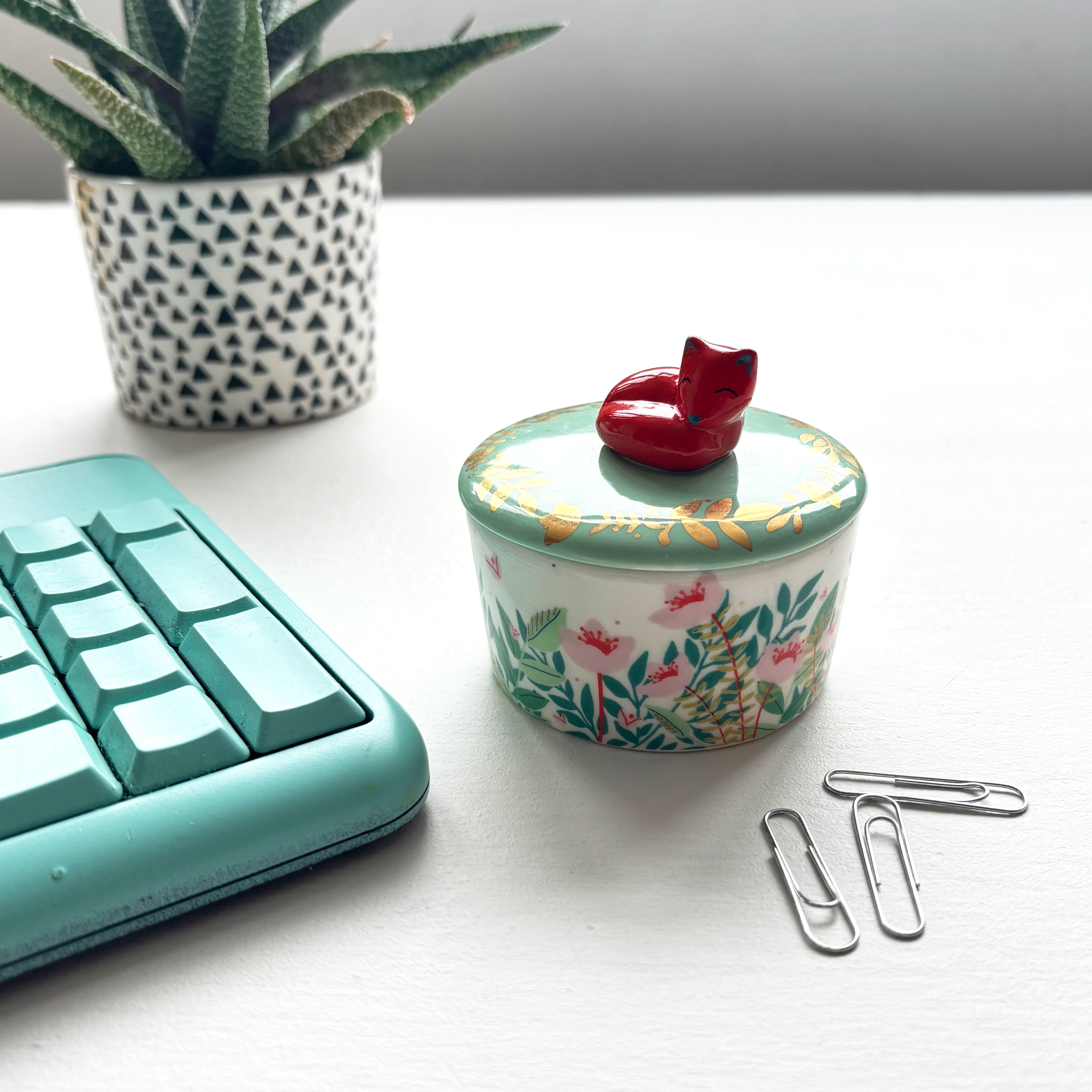 Secret Garden Fox Trinket Pot