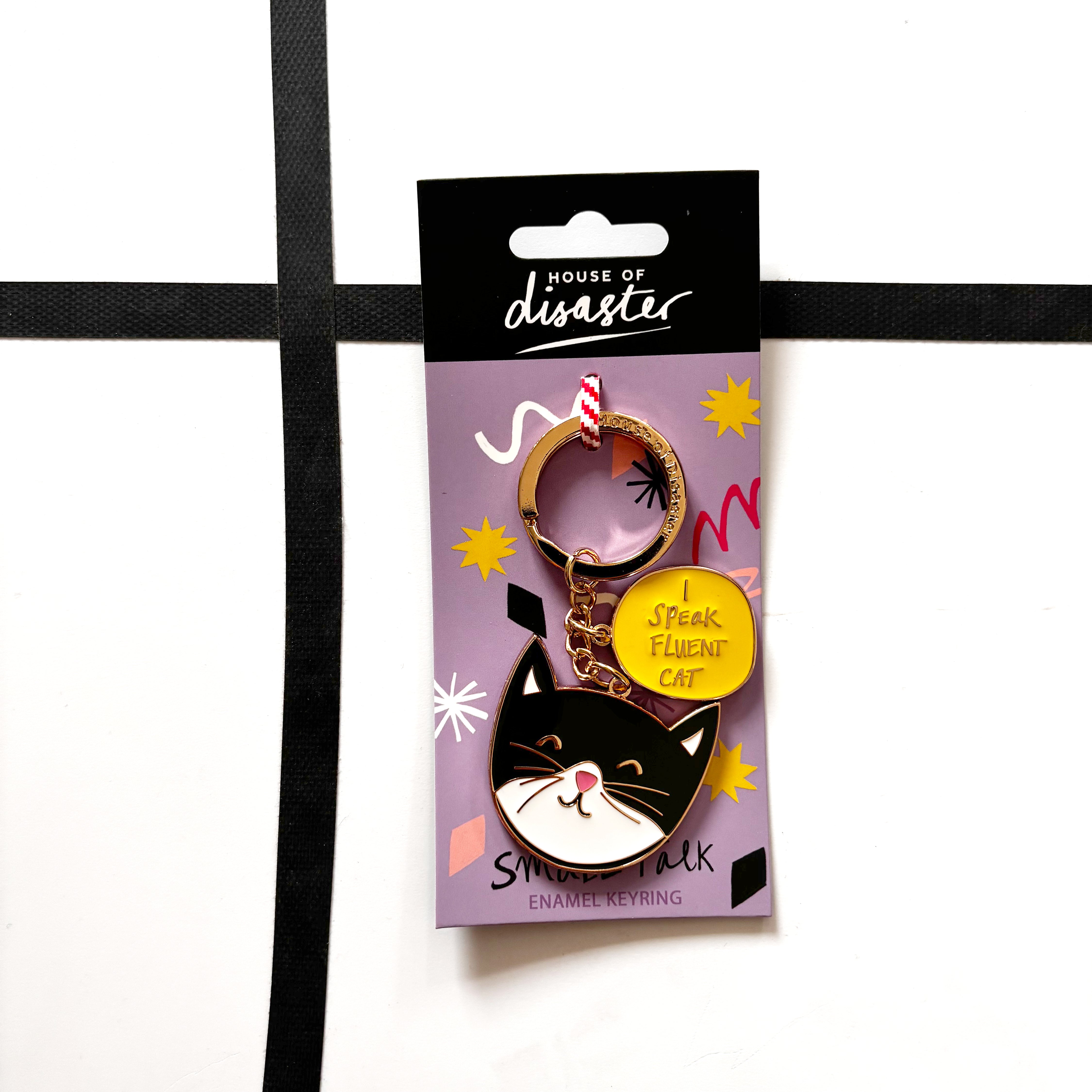 Small Talk 'I speak fluent cat' Keyring