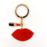Small Talk 'Running on lippy and swear words' Keyring