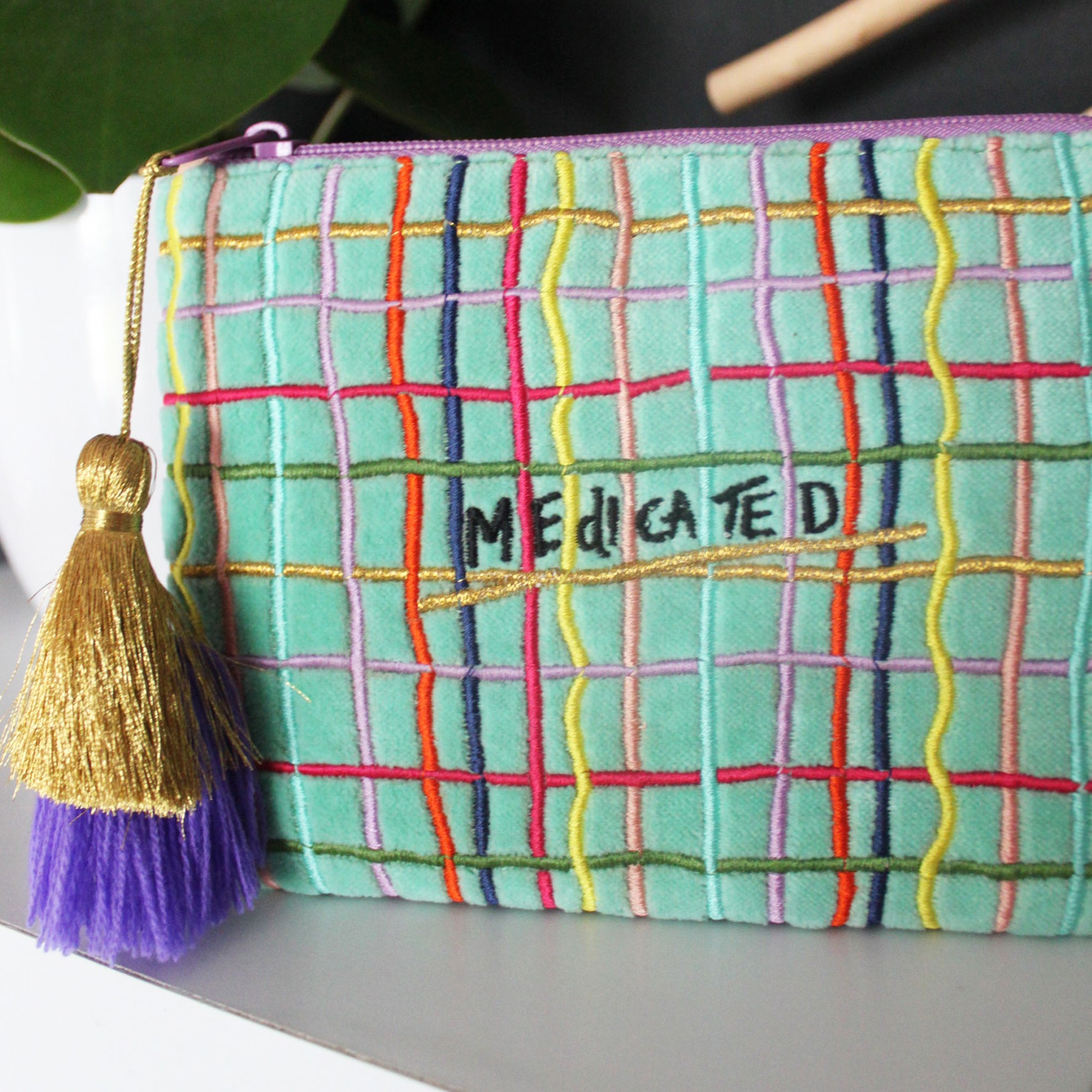 Small Talk Purse 'Medicated, Motivated'