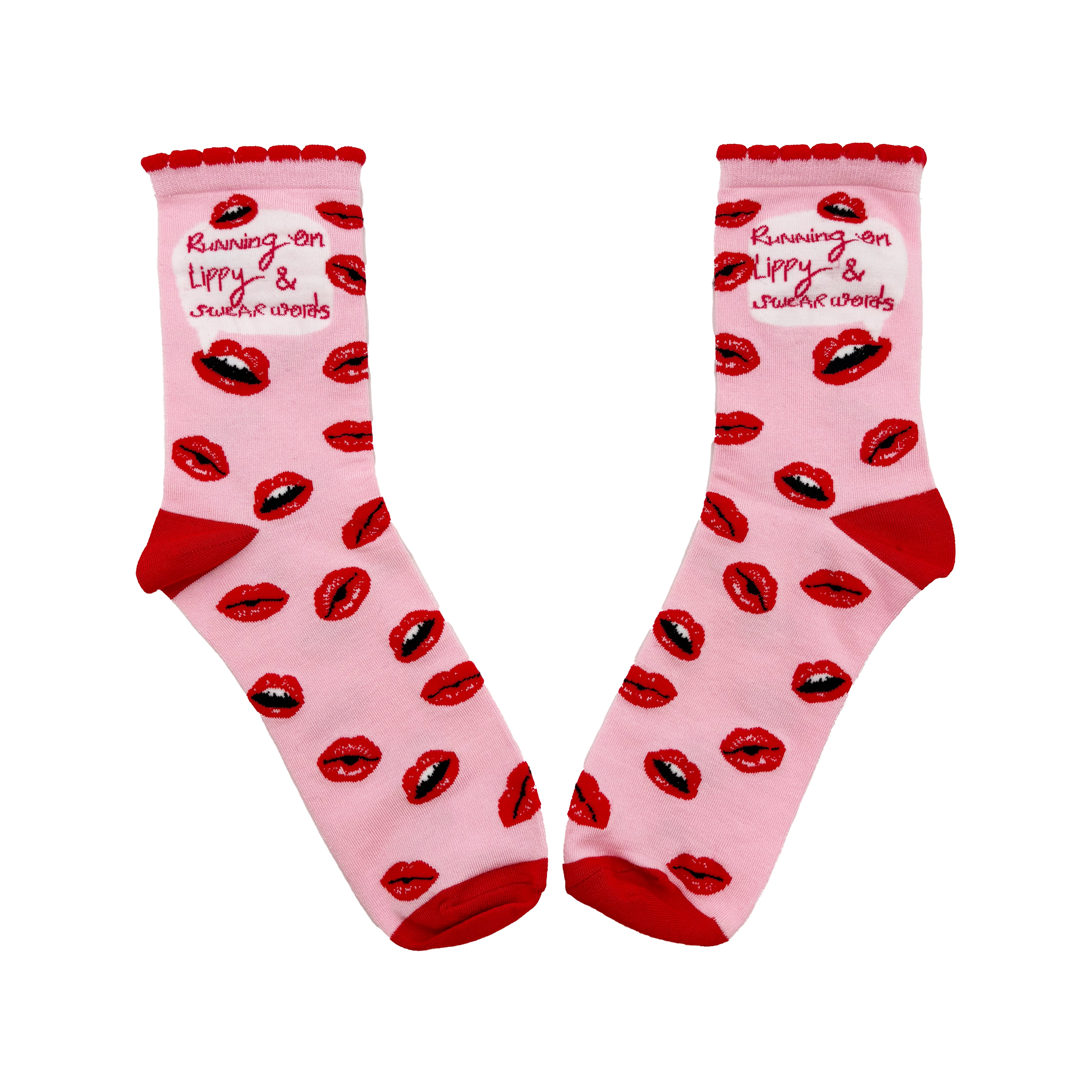 Small Talk 'Running on Lippy and Swear Words' Socks