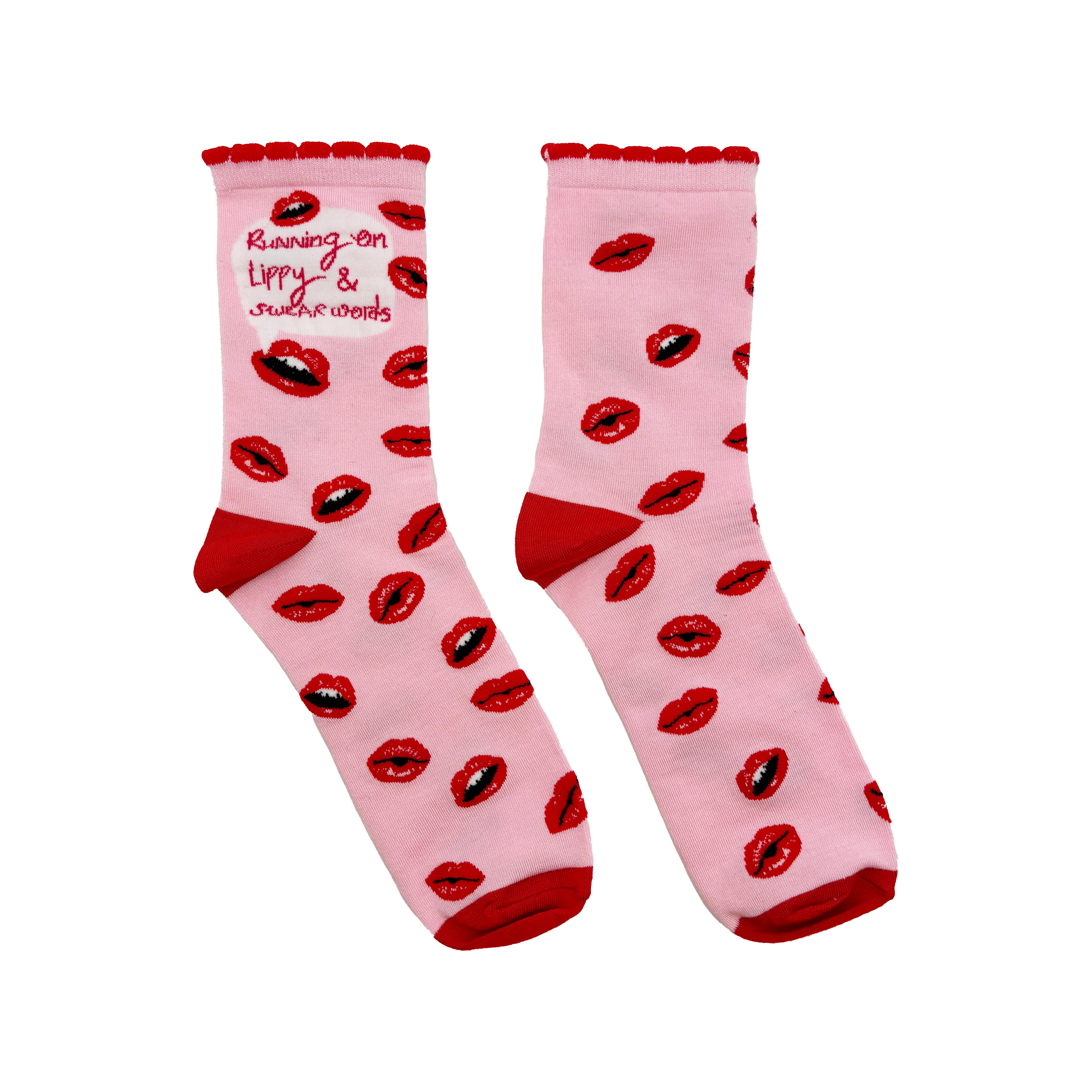 Small Talk 'Running on Lippy and Swear Words' Socks