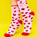 Small Talk 'Running on Lippy and Swear Words' Socks