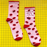 Small Talk 'Running on Lippy and Swear Words' Socks