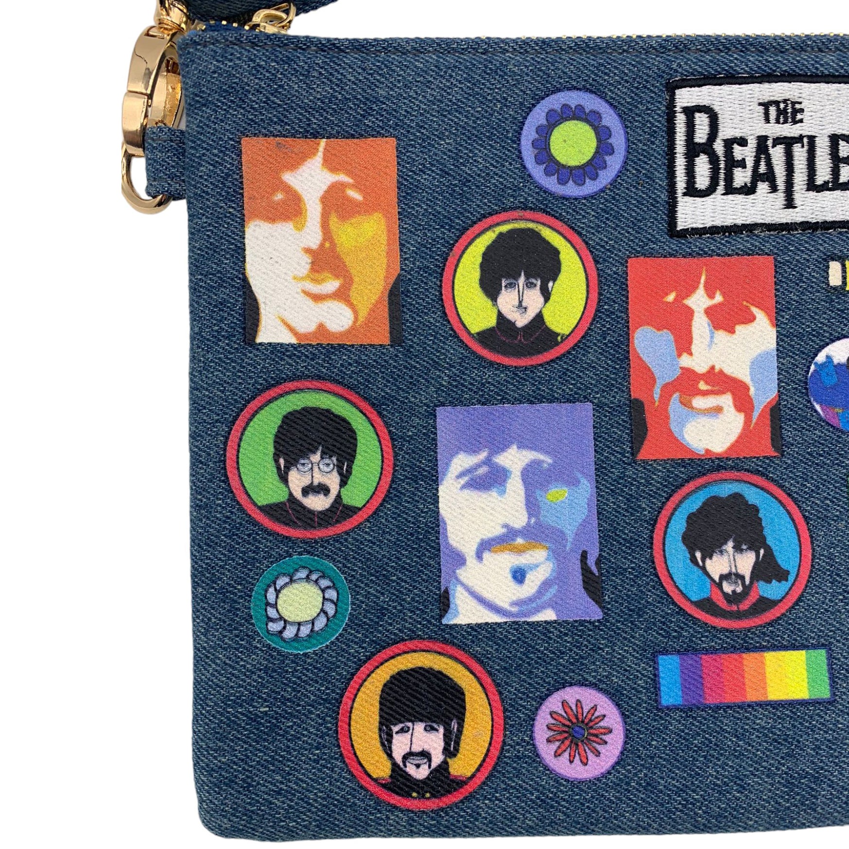 The Beatles Denim Cross Body Bag