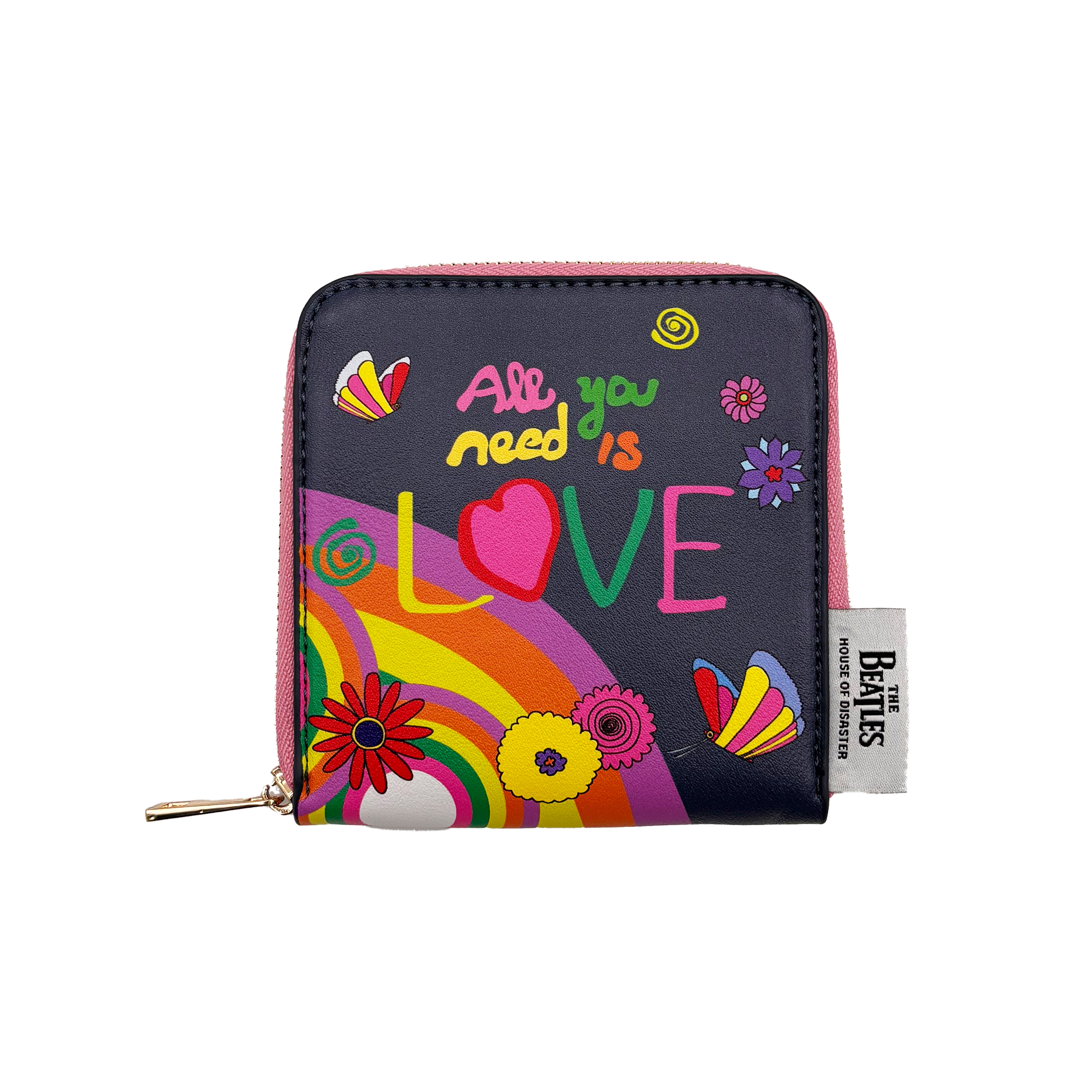 The Beatles All you need is Love Zip Purse