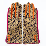 Animal Print 'Cheetah' Suedette Gloves - House of Disaster