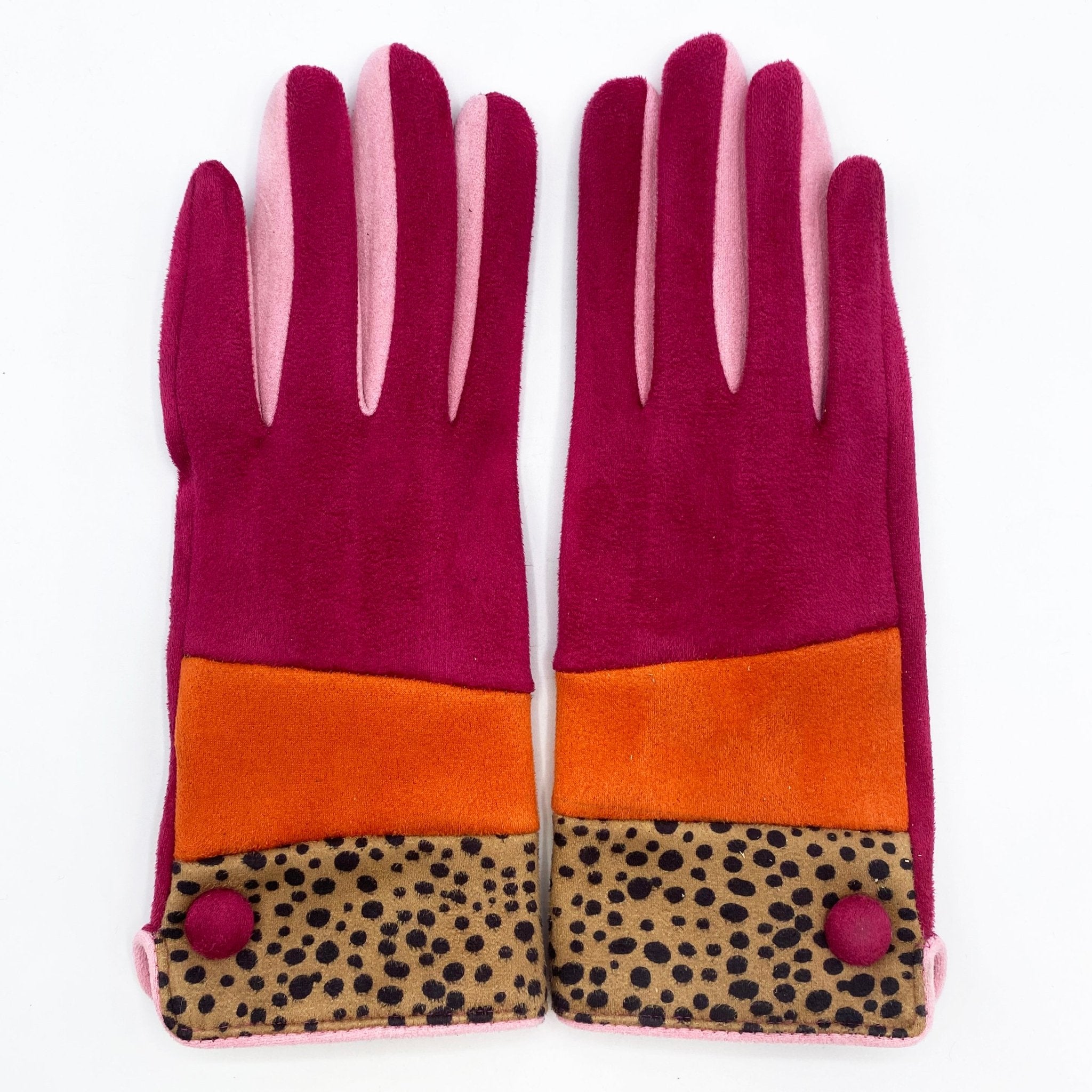 Animal Print Pink Cheetah Gloves - House of Disaster