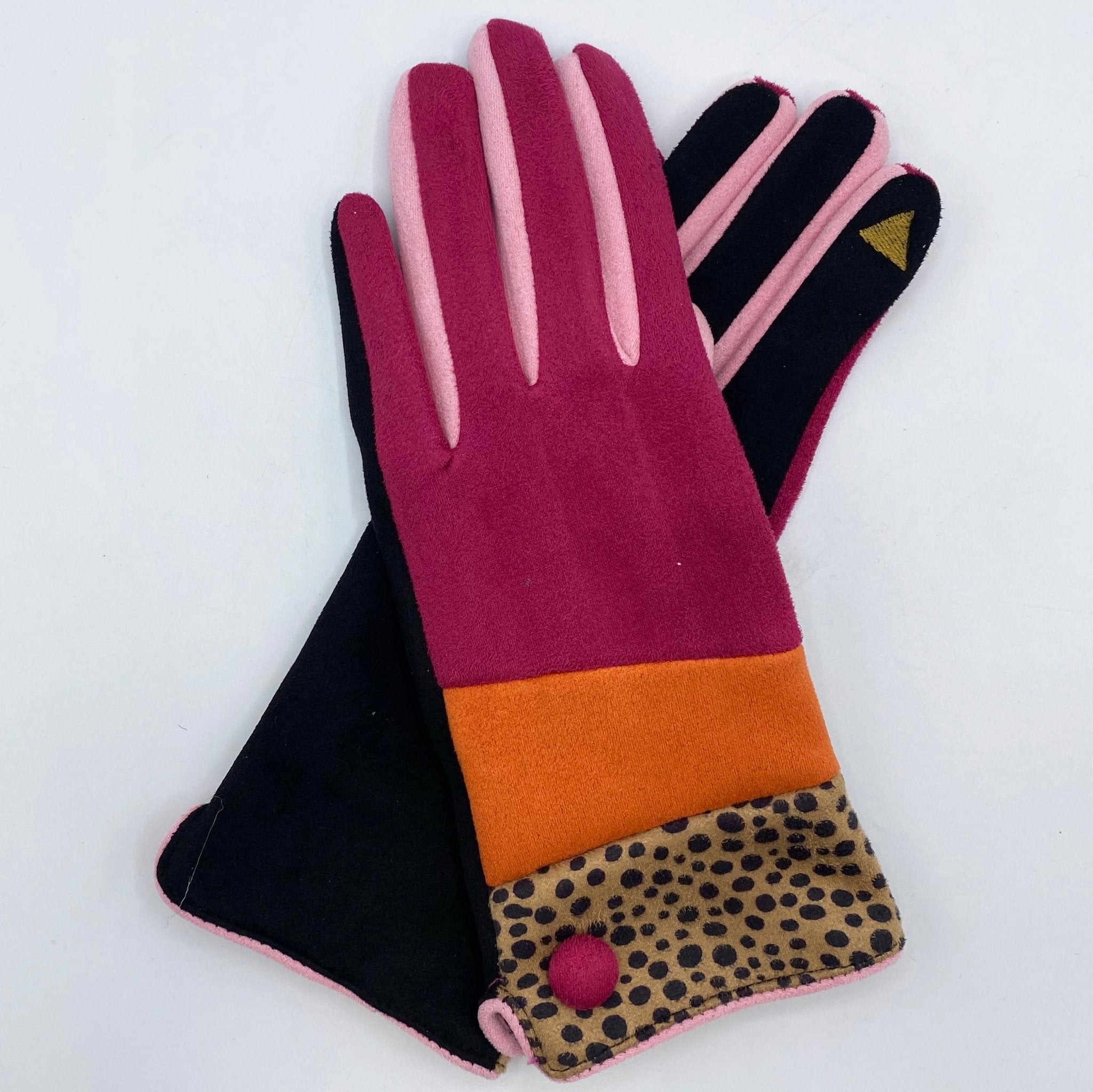 Animal Print Pink Cheetah Gloves - House of Disaster