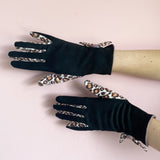 Animal Print Purple Leopard Gloves - House of Disaster