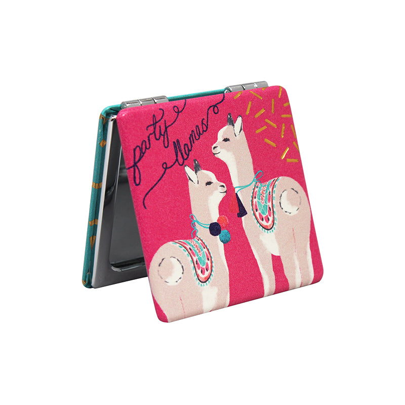 Candy Pop Llama Compact Mirror