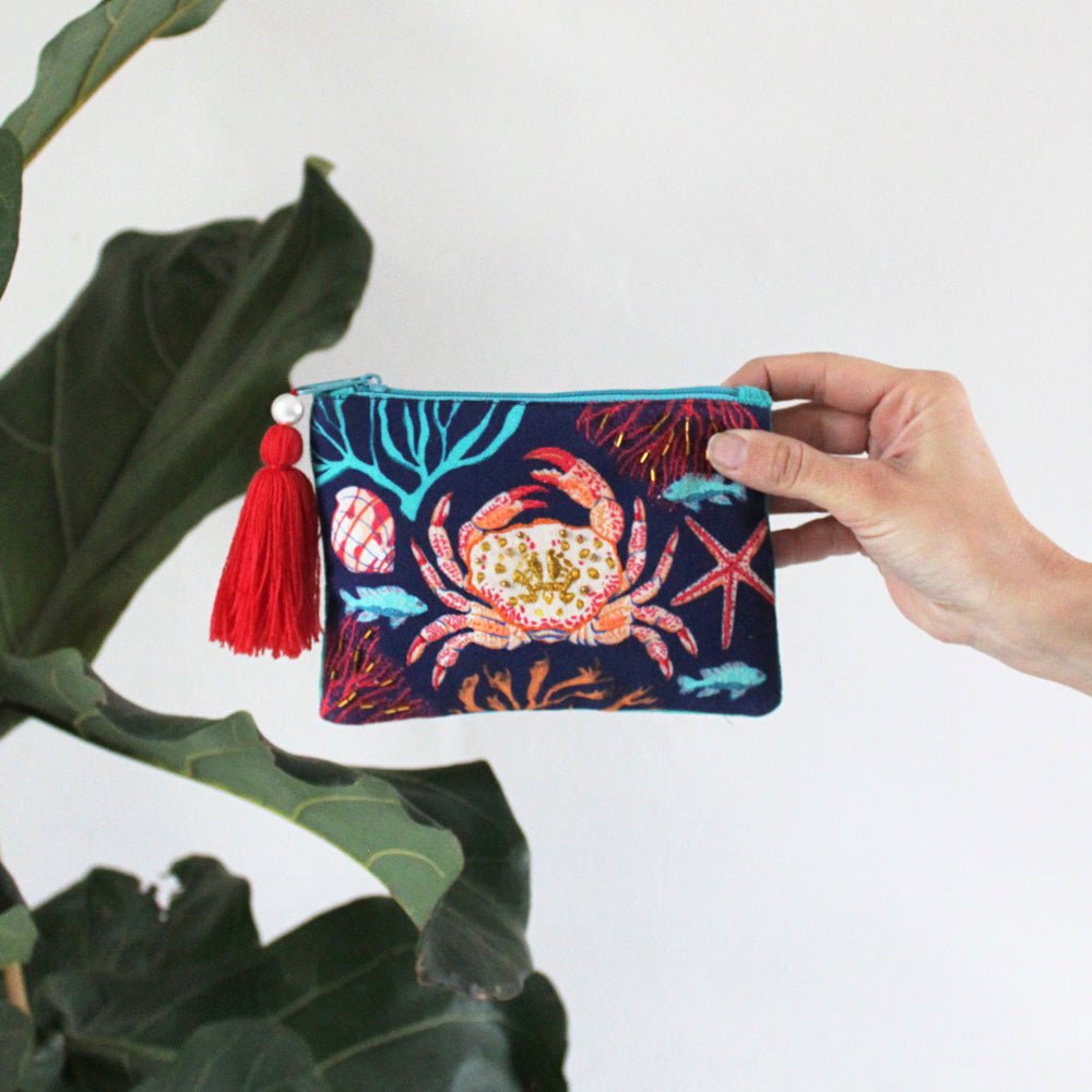 Coral Crab Purse - House of Disaster