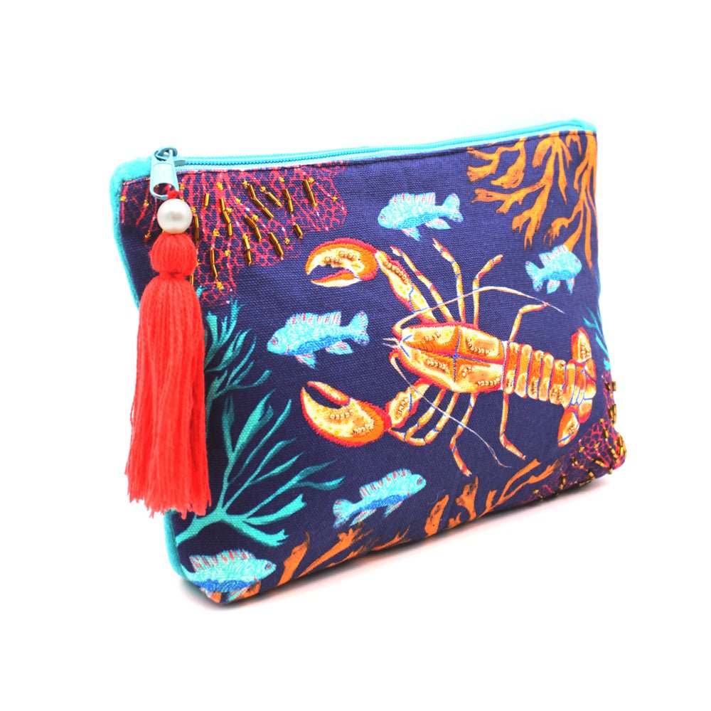 Coral Lobster Make up Bag - House of Disaster