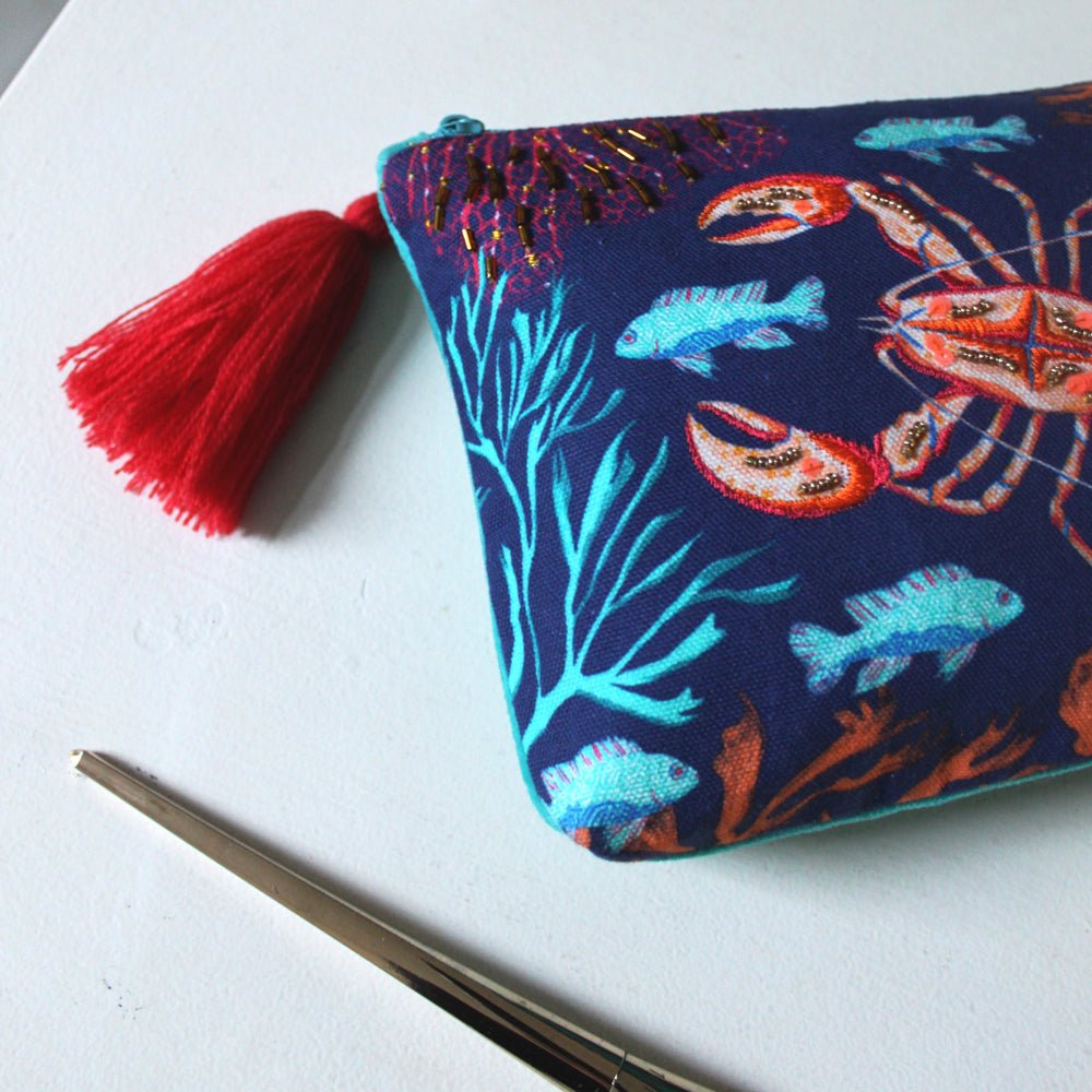 Coral Lobster Make up Bag - House of Disaster