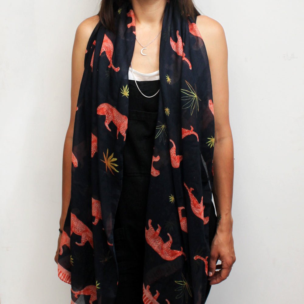 Heritage & Harlequin Leopard Scarf - House of Disaster