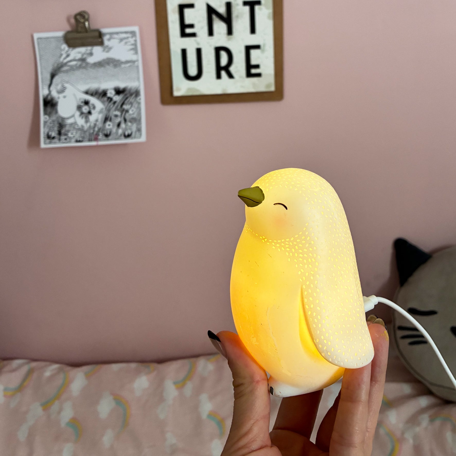 Mini Led Lamp Over The Moon Penguin