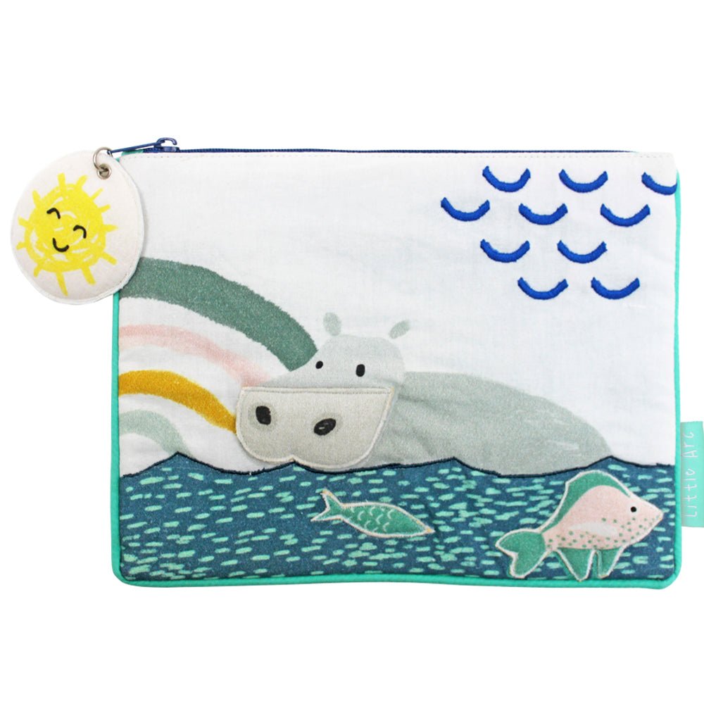 Little Arc Hippo Quilted Pouch - House of Disaster