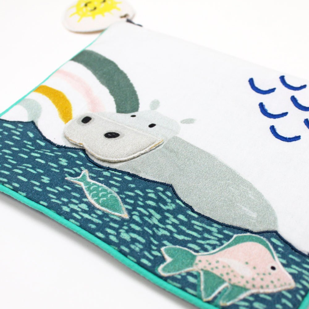 Little Arc Hippo Quilted Pouch - House of Disaster