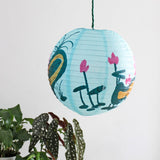 Lotus Shade Paper Lantern - Small Blue - House of Disaster