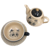 Meow Teapot Cup and Saucer