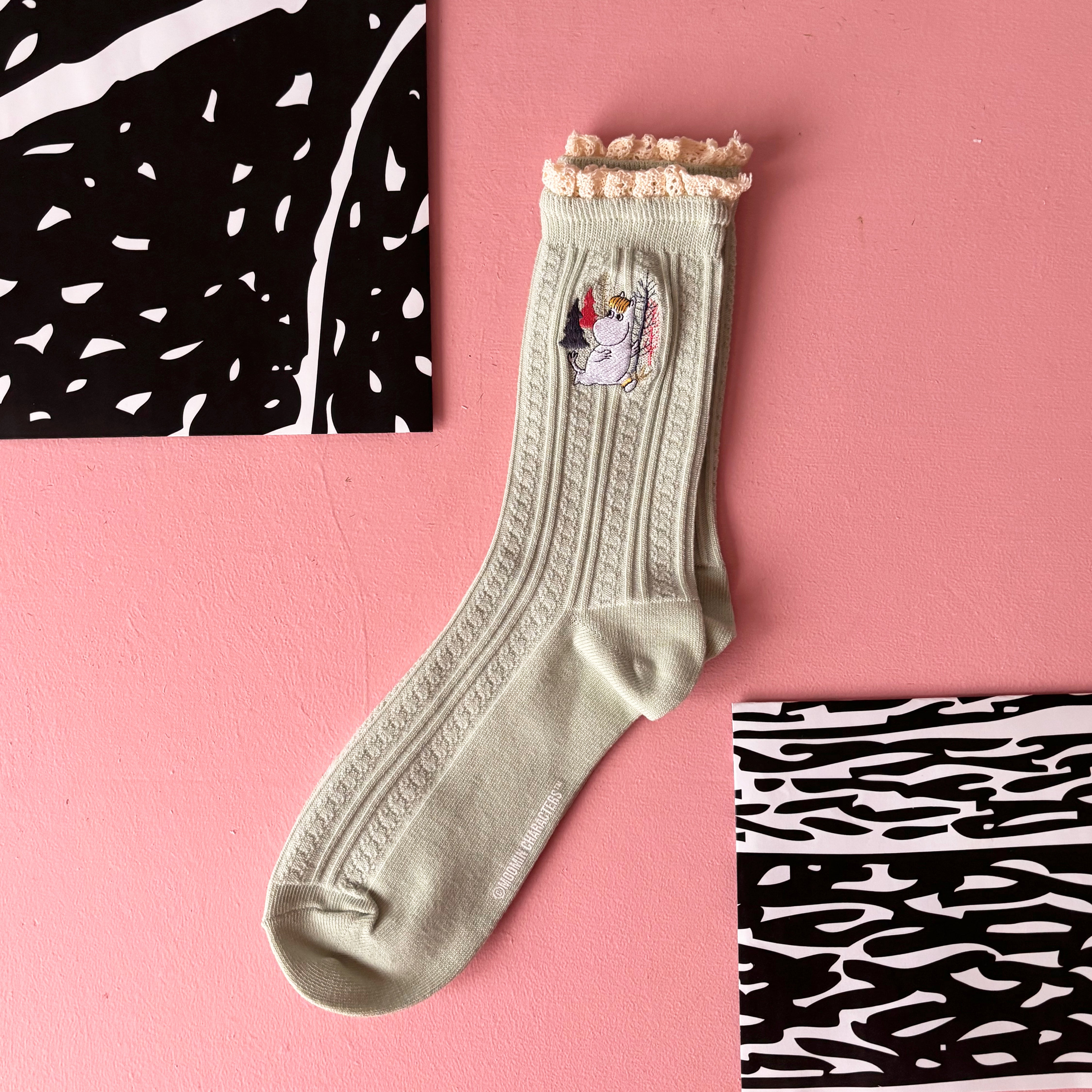 Moomin Green Lace Snorkmaiden Socks