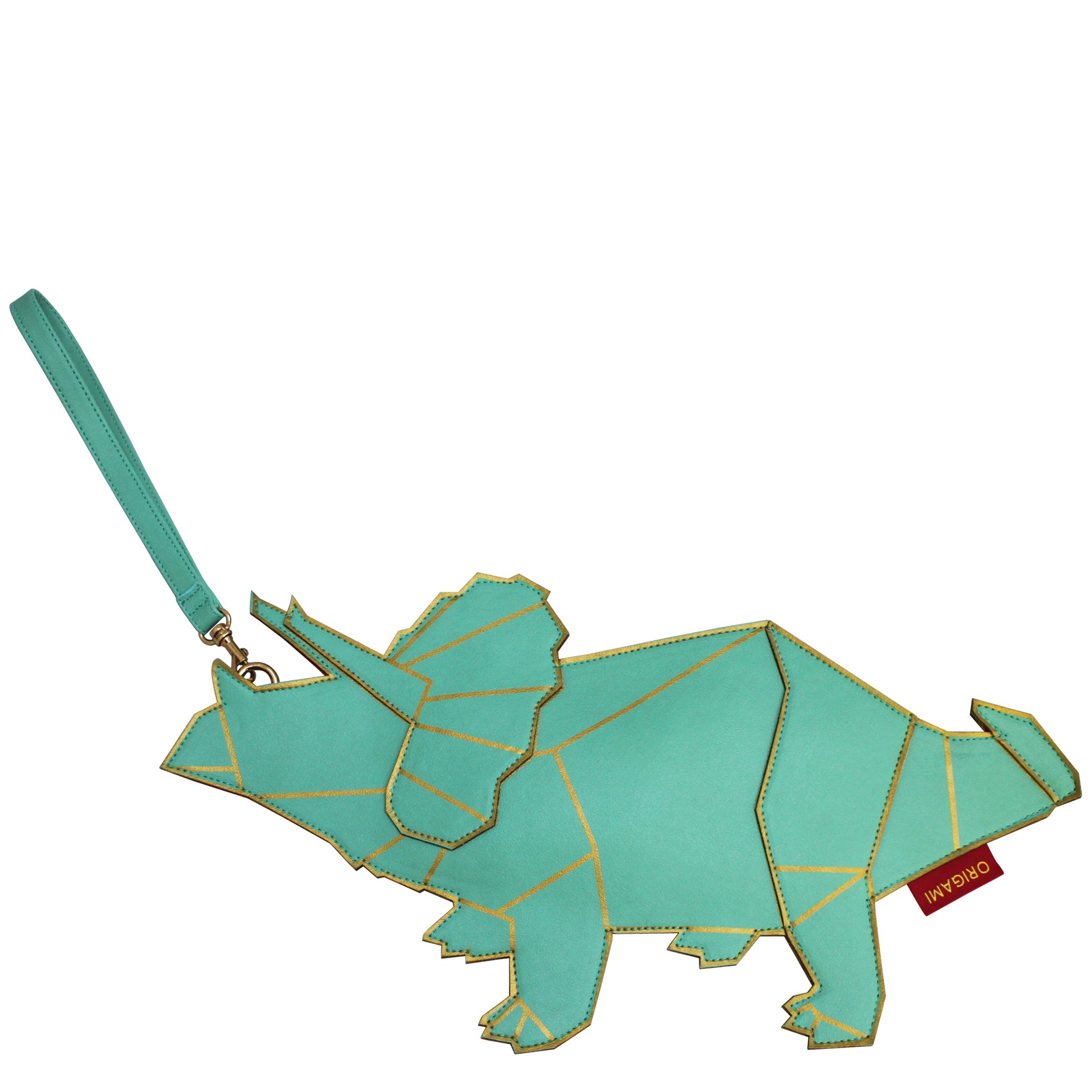 Origami Triceratops Clutch/ Shoulder Bag
