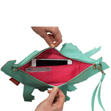 Origami Triceratops Clutch/ Shoulder Bag