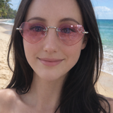 Pink Heart Shape Sunglasses