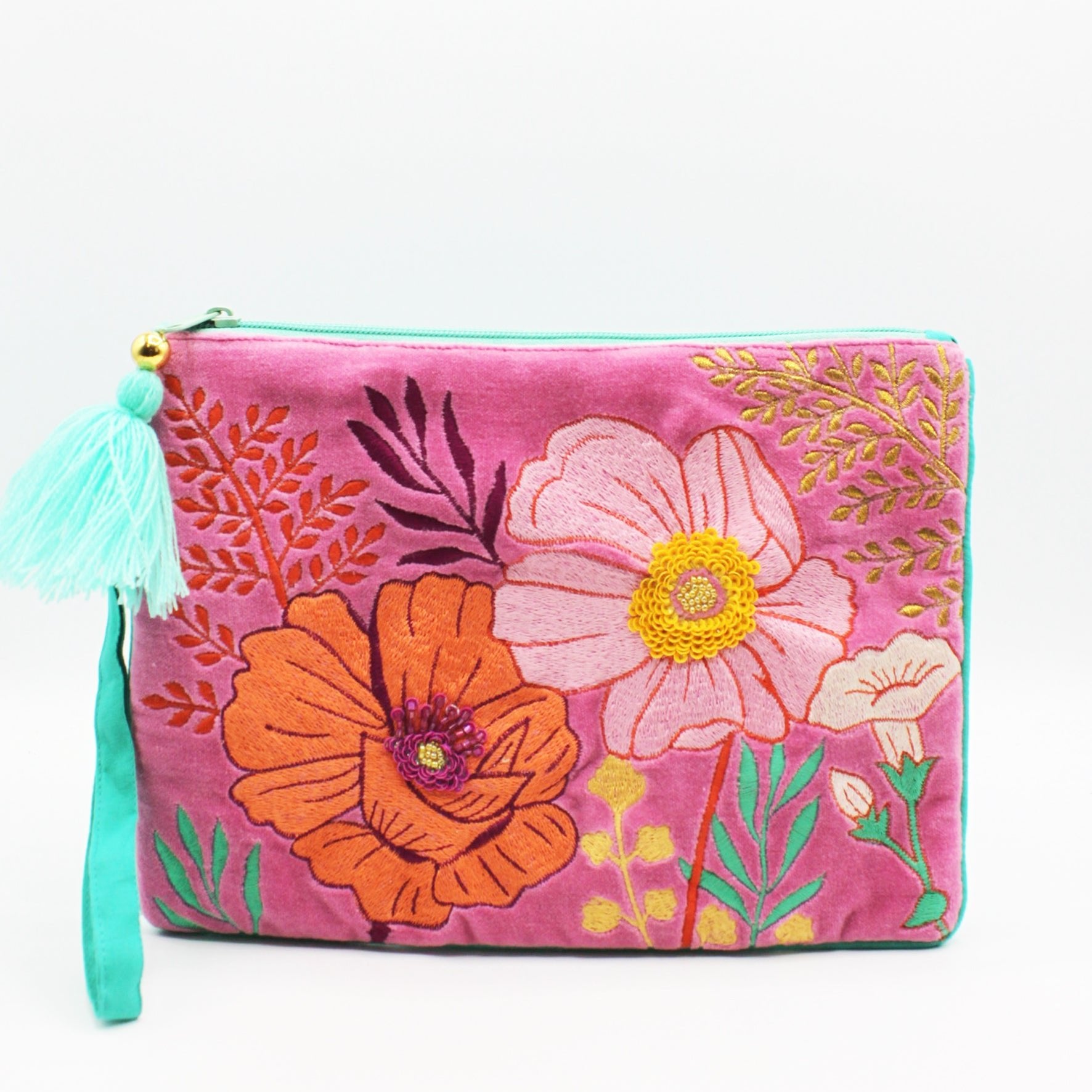 Posy Hot Pink Clutch Bag - House of Disaster