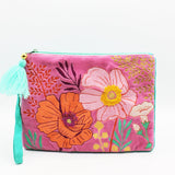 Posy Hot Pink Clutch Bag - House of Disaster