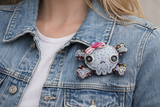 Sugar Coated Skull Brooch