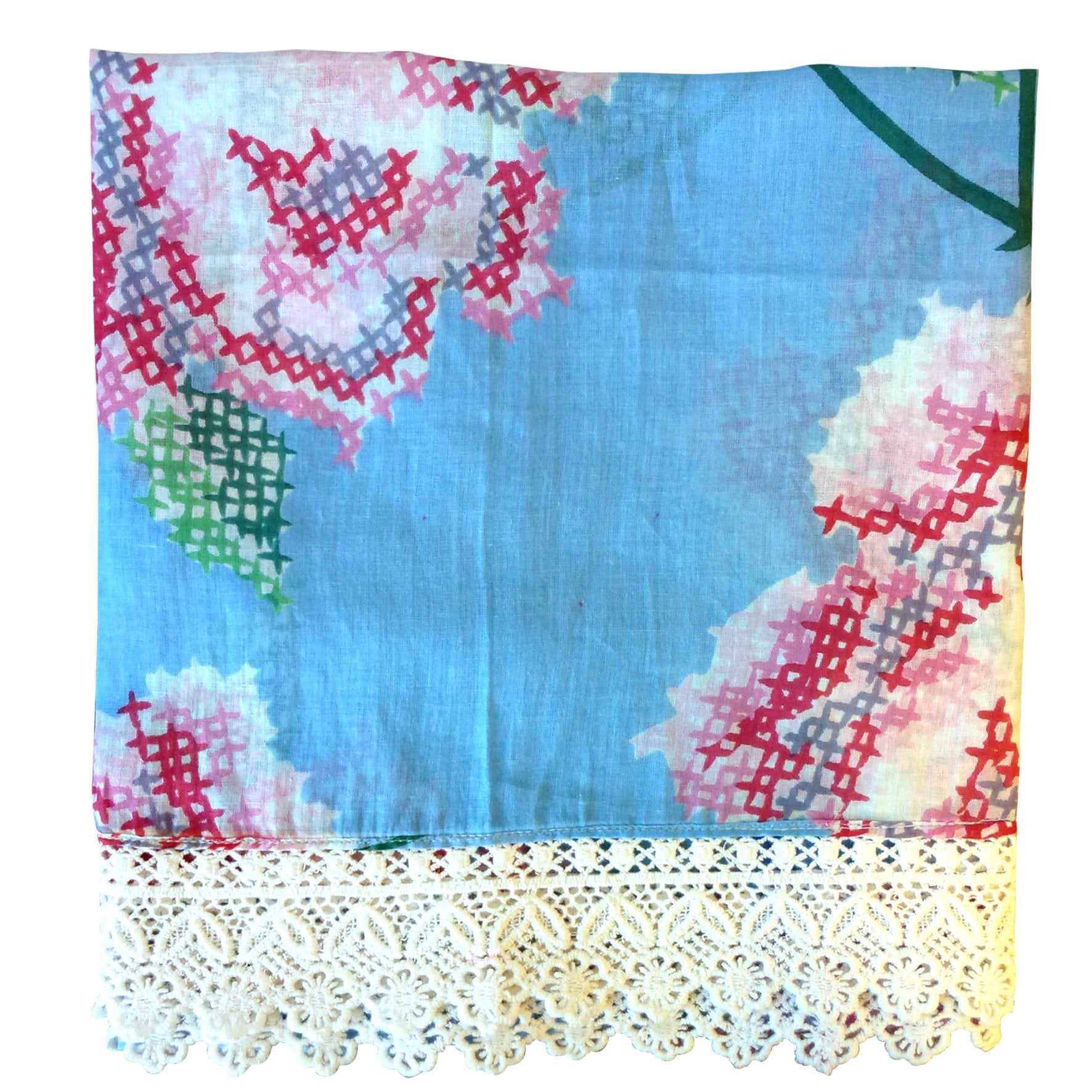 & Sew On Blue Flower Scarf - House of Disaster