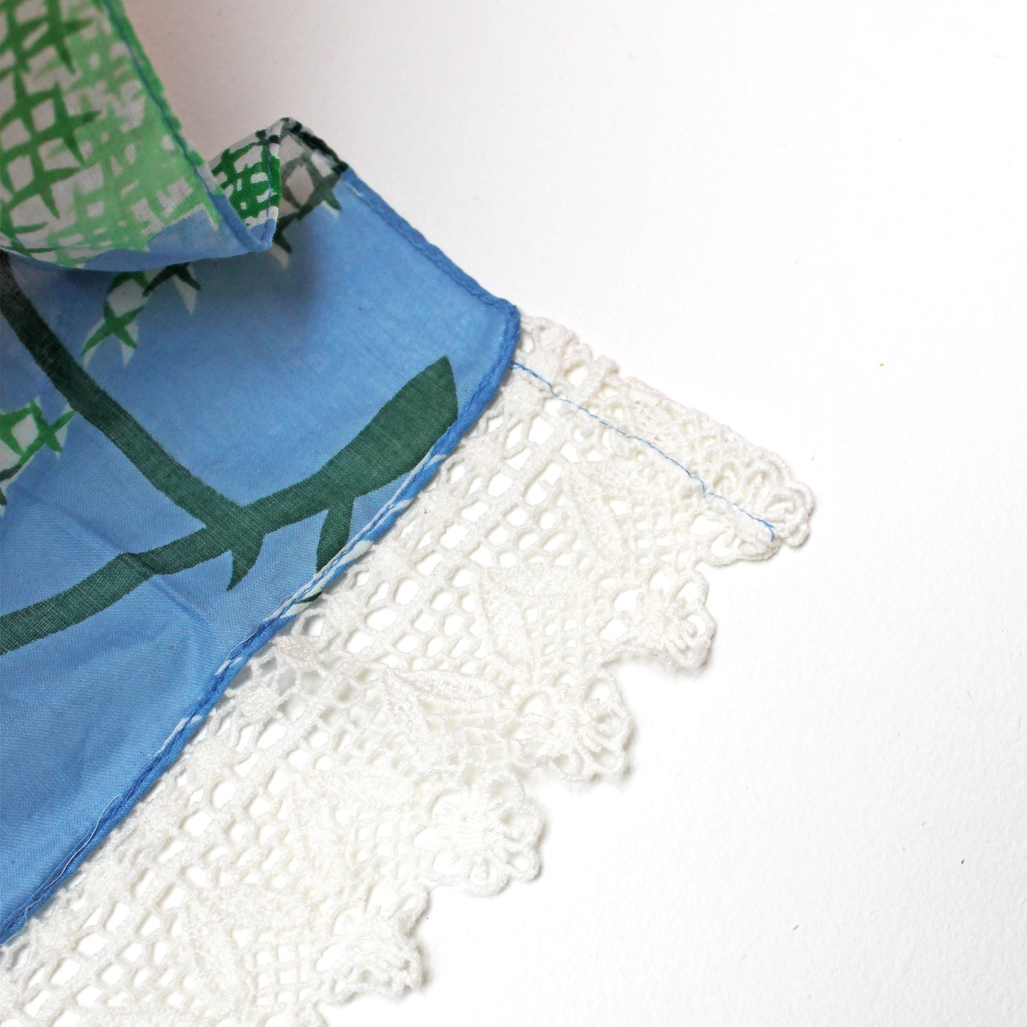 & Sew On Blue Flower Scarf - House of Disaster