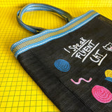 Small Talk 'Fluent Cat' Recycled Shopper - House of Disaster