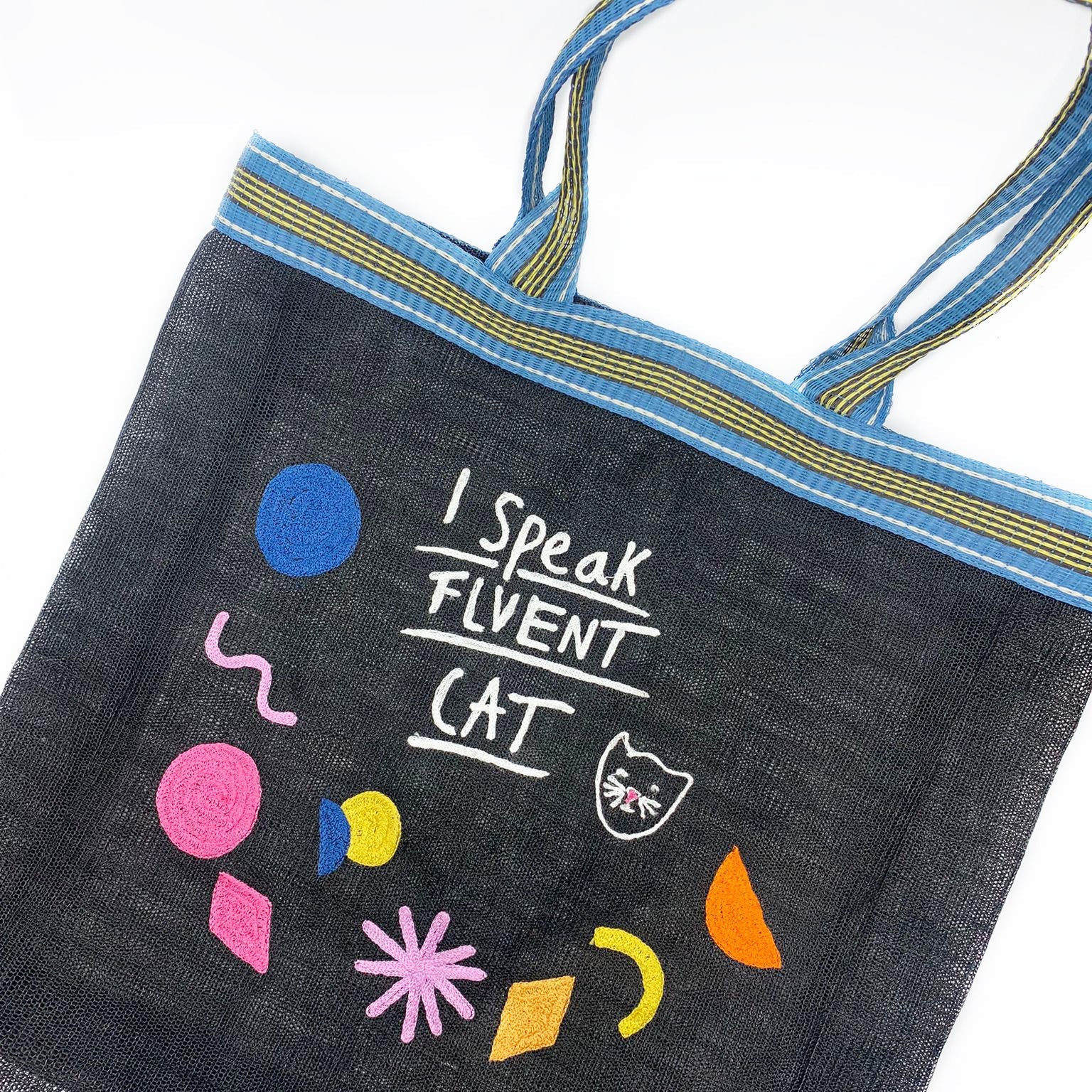 Small Talk 'Fluent Cat' Recycled Shopper - House of Disaster