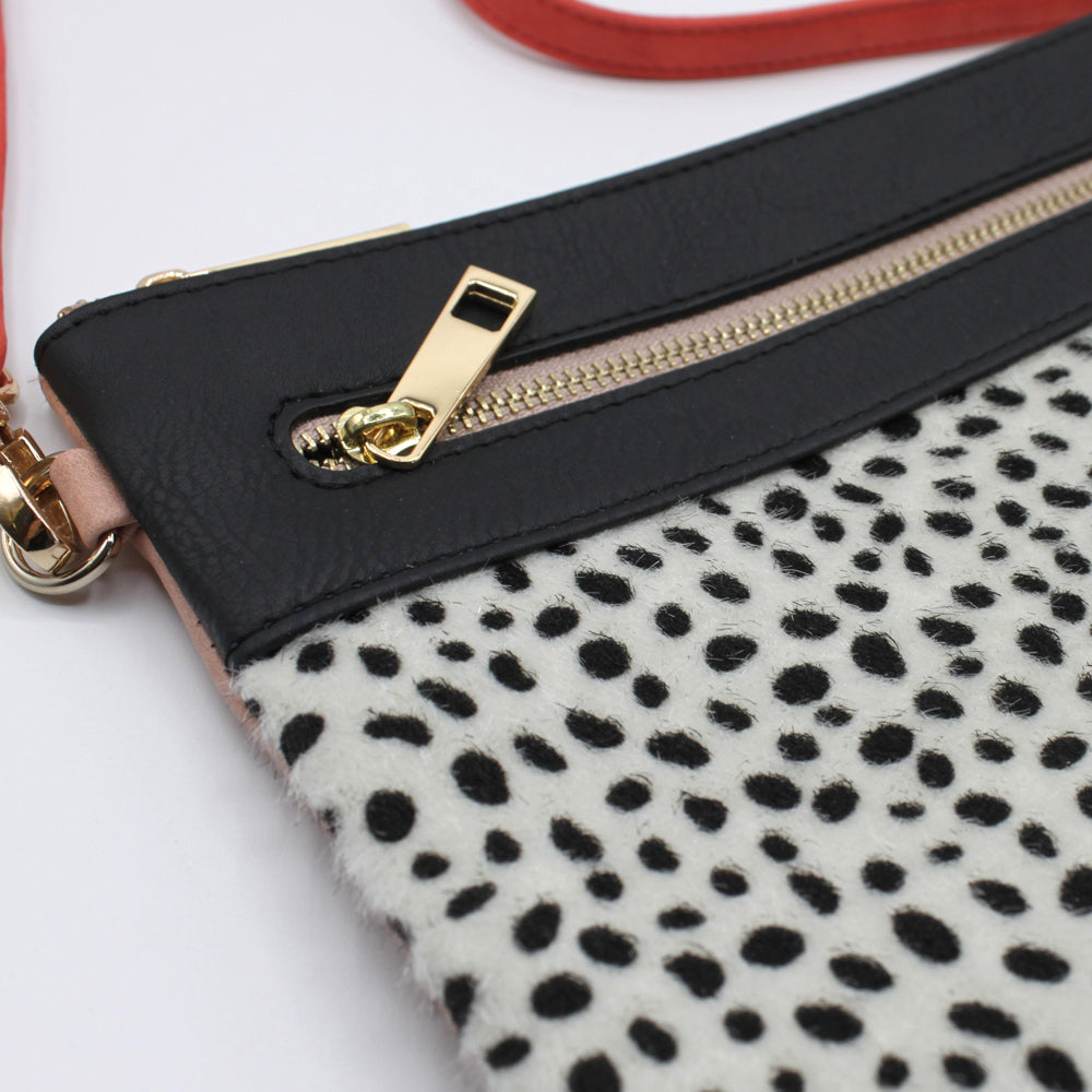 Animal Dalmatian Print Clutch Bag
