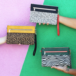 Animal Zebra Print Clutch Bag