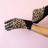 Animal Print 'Leopard' Suedette Gloves