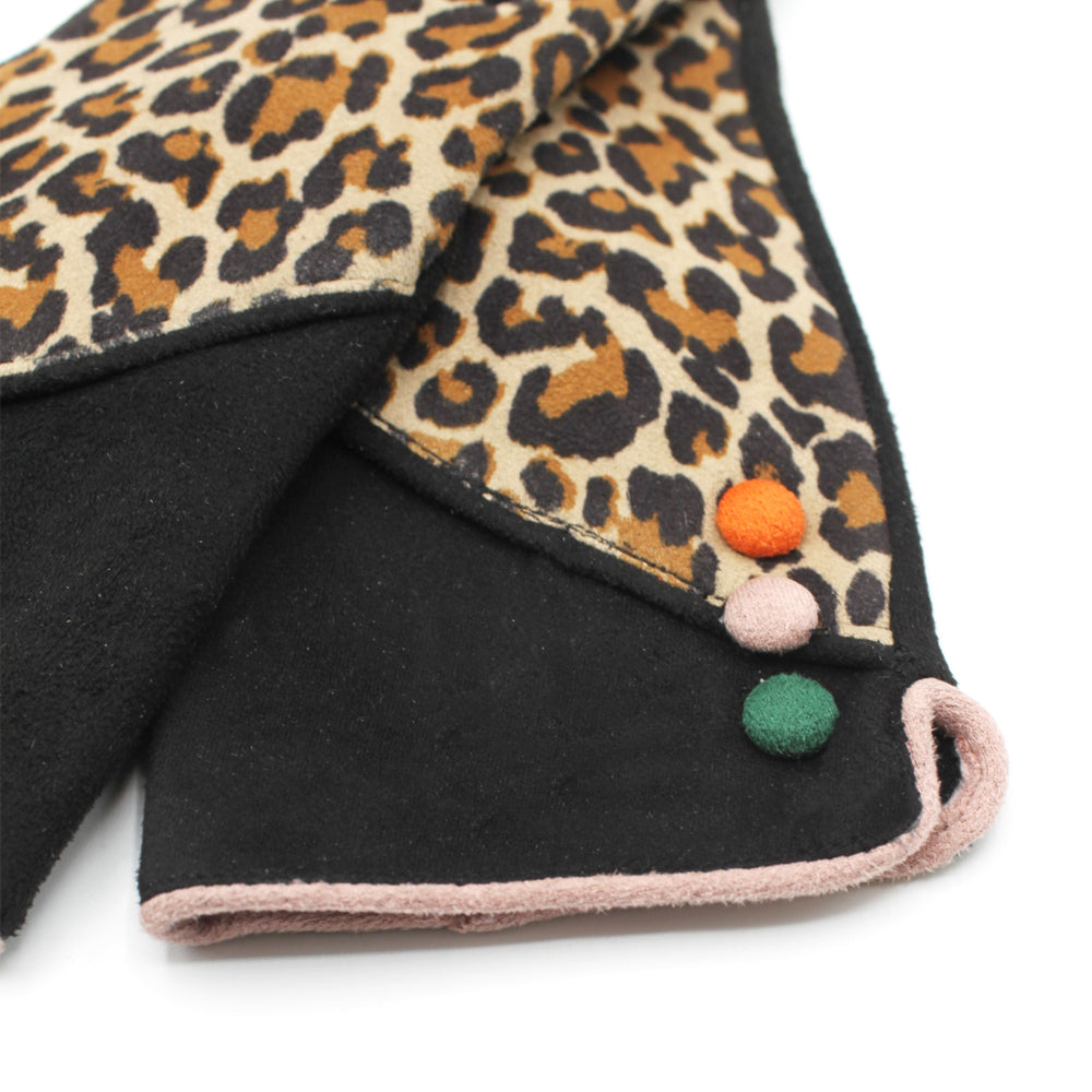 Animal Print 'Leopard' Suedette Gloves