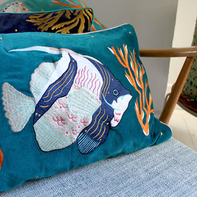 Coral Velvet Fish Cushion
