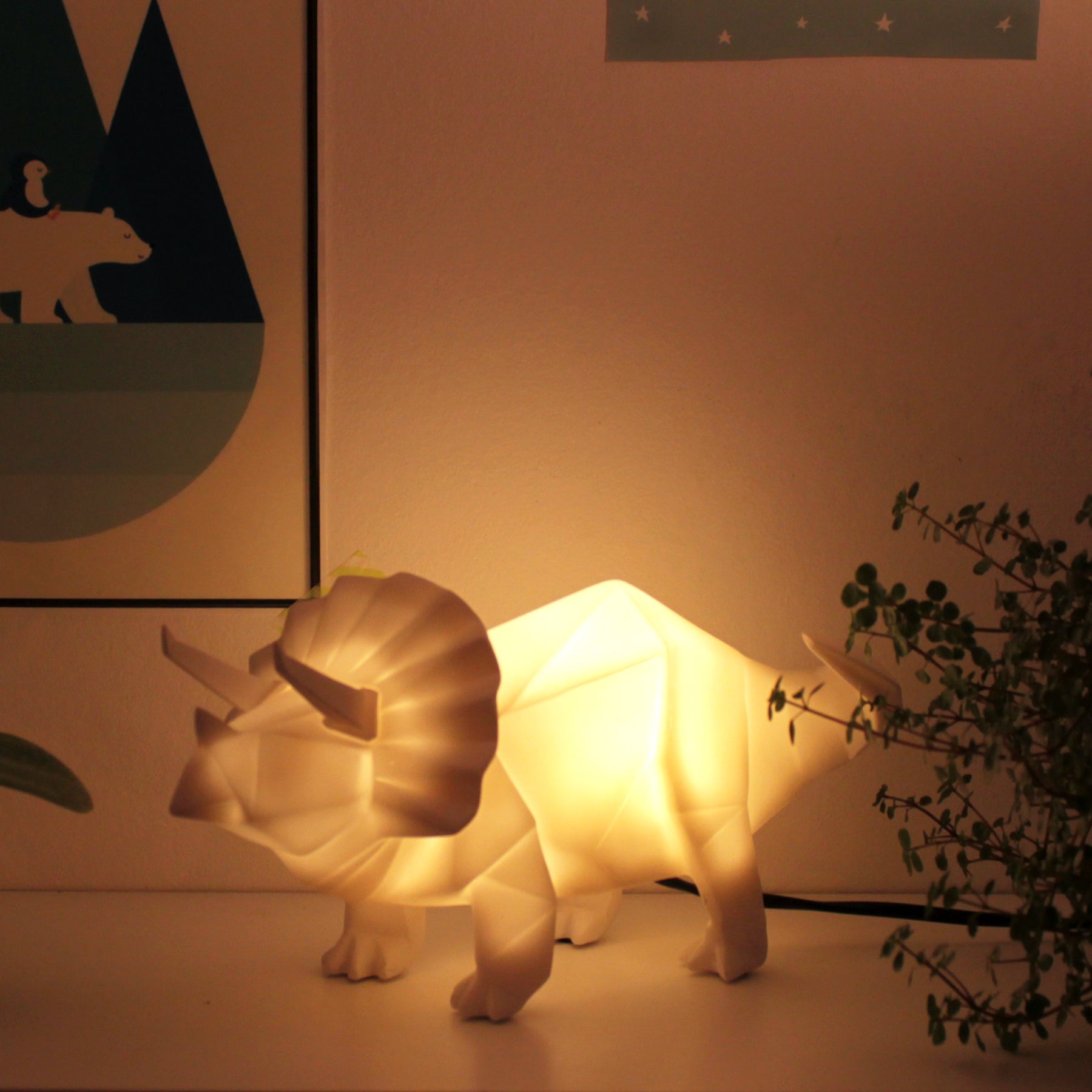 White Dinosaur Led Lamp