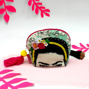 Frida Kahlo  Embroidered Make Up Bag