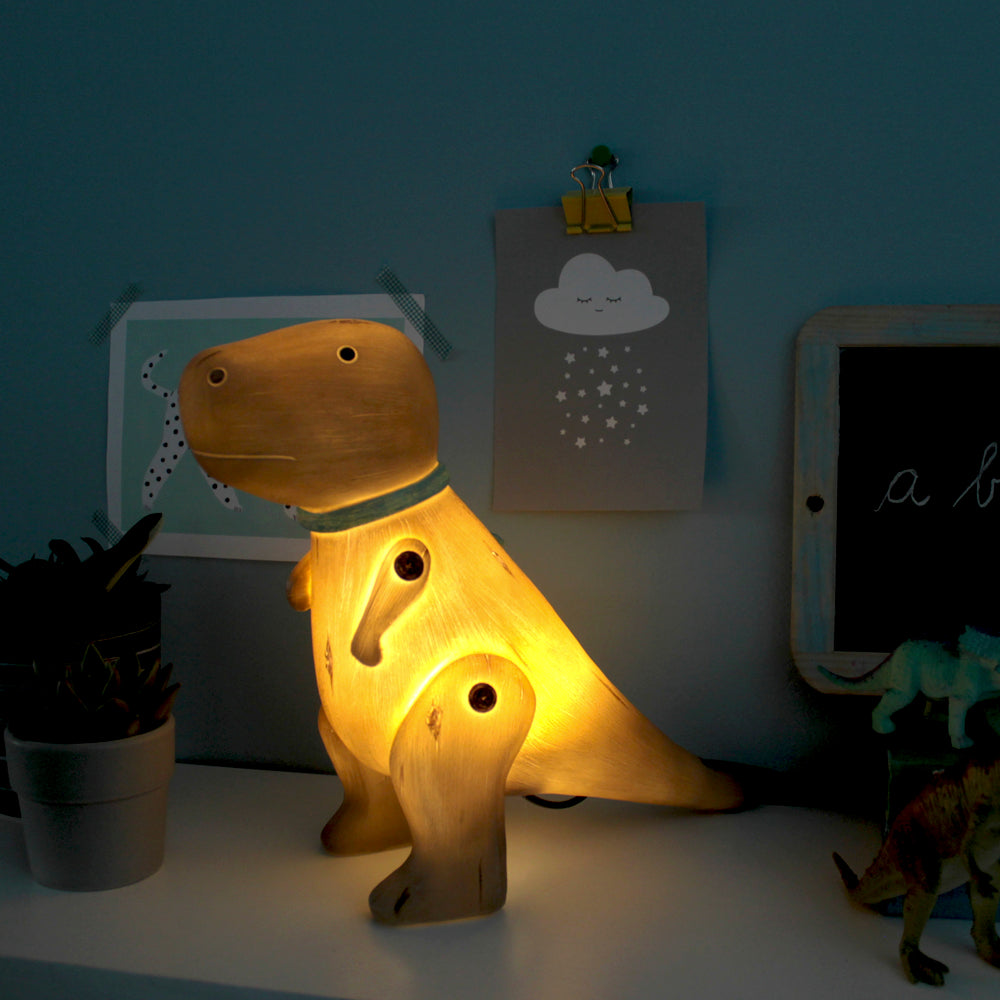 Wood Effect Cute T-Rex Light