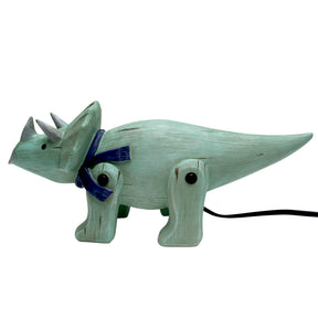 Wood Effect Cute Triceratops Light